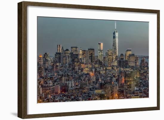 Downtown Skyline 12-Richard Silver-Framed Photographic Print