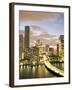 Downtown Skyline at Dusk, Miami, Florida, United States of America, North America-Angelo Cavalli-Framed Photographic Print