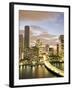 Downtown Skyline at Dusk, Miami, Florida, United States of America, North America-Angelo Cavalli-Framed Photographic Print