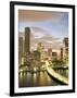 Downtown Skyline at Dusk, Miami, Florida, United States of America, North America-Angelo Cavalli-Framed Photographic Print