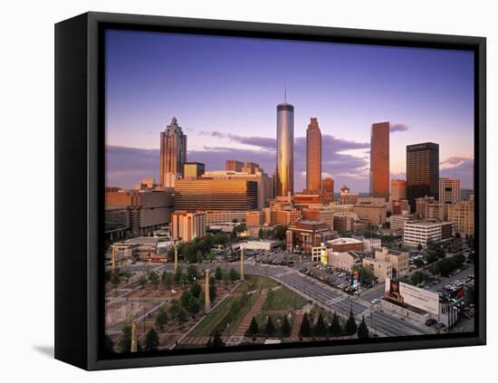 Downtown Skyline of Atlanta, Georgia, USA-Walter Bibikow-Framed Stretched Canvas