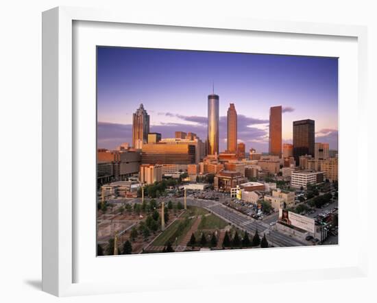 Downtown Skyline of Atlanta, Georgia, USA-Walter Bibikow-Framed Photographic Print