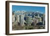 Downtown skyline with snowy mountains behind, Vancouver, British Columbia, Canada-Stefano Politi Markovina-Framed Photographic Print