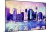 Downtown Skyline-Philippe Hugonnard-Mounted Giclee Print