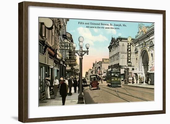 Downtown St. Joseph-null-Framed Art Print