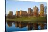 Downtown St. Louis, Missouri, as Seen from the Reflecting Pool-Jerry & Marcy Monkman-Stretched Canvas