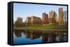 Downtown St. Louis, Missouri, as Seen from the Reflecting Pool-Jerry & Marcy Monkman-Framed Stretched Canvas