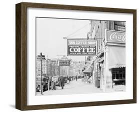 Downtown street in New Orleans, Louisiana, 1935-Walker Evans-Framed Photographic Print