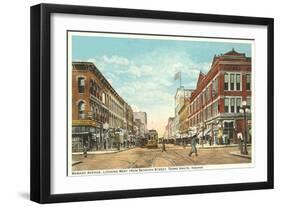 Downtown Terre Haute, Indiana-null-Framed Art Print