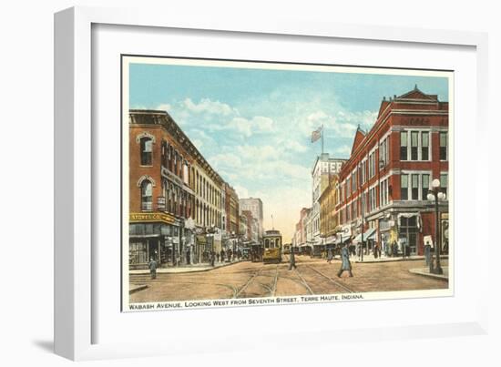 Downtown Terre Haute, Indiana-null-Framed Art Print