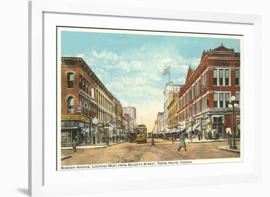 Downtown Terre Haute, Indiana-null-Framed Premium Giclee Print