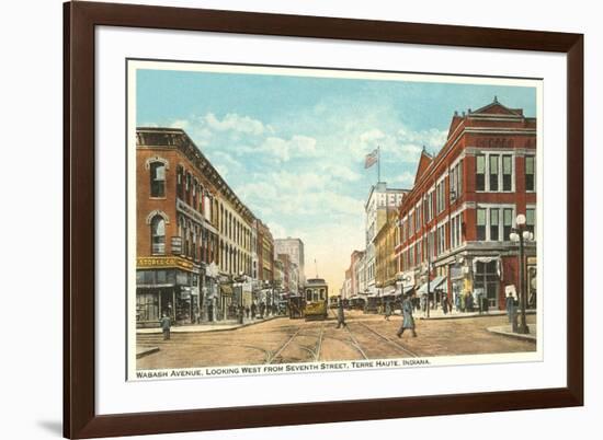 Downtown Terre Haute, Indiana-null-Framed Premium Giclee Print