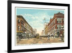 Downtown Terre Haute, Indiana-null-Framed Premium Giclee Print