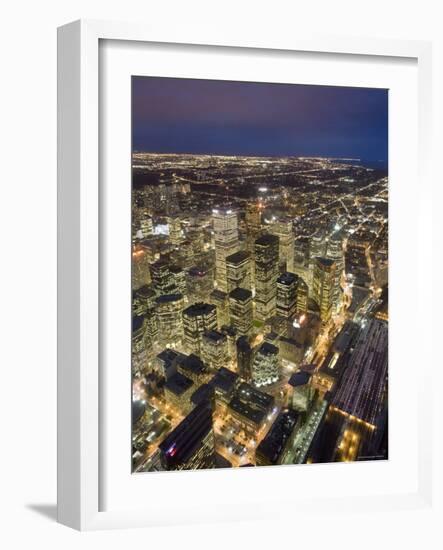 Downtown Toronto from CN Tower Skypod Observation Deck, Toronto, Ontario, Canada-Michele Falzone-Framed Photographic Print