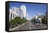 Downtown Traffic, Shenzhen, Guangdong, China, Asia-Ian Trower-Framed Stretched Canvas