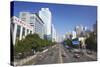 Downtown Traffic, Shenzhen, Guangdong, China, Asia-Ian Trower-Stretched Canvas