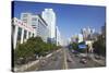 Downtown Traffic, Shenzhen, Guangdong, China, Asia-Ian Trower-Stretched Canvas