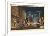 Downtown Tucson, Arizona at Night-null-Framed Art Print