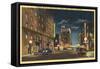 Downtown Tucson, Arizona at Night-null-Framed Stretched Canvas