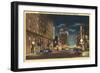 Downtown Tucson, Arizona at Night-null-Framed Art Print