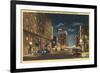 Downtown Tucson, Arizona at Night-null-Framed Premium Giclee Print