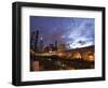 Downtown View and Detroit Avenue Bridge, Cleveland, Ohio, USA-Walter Bibikow-Framed Photographic Print