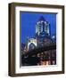 Downtown View from Allegheny Landing by 6th Street Bridge, Pittsburgh, Pennsylvania-Walter Bibikow-Framed Premium Photographic Print