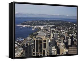 Downtown View From Columbia Center, Seattle, Washington State, USA-Jean Brooks-Framed Stretched Canvas