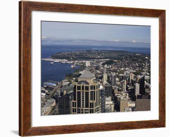 Downtown View From Columbia Center, Seattle, Washington State, USA-Jean Brooks-Framed Photographic Print