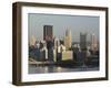 Downtown View from West End Overlook, Pittsburgh, Pennsylvania-Walter Bibikow-Framed Photographic Print