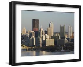 Downtown View from West End Overlook, Pittsburgh, Pennsylvania-Walter Bibikow-Framed Photographic Print