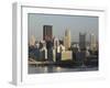 Downtown View from West End Overlook, Pittsburgh, Pennsylvania-Walter Bibikow-Framed Photographic Print