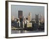 Downtown View from West End Overlook, Pittsburgh, Pennsylvania-Walter Bibikow-Framed Photographic Print