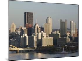 Downtown View from West End Overlook, Pittsburgh, Pennsylvania-Walter Bibikow-Mounted Photographic Print