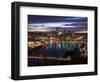 Downtown View from West End Overlook, Pittsburgh, Pennsylvania-Walter Bibikow-Framed Photographic Print