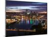 Downtown View from West End Overlook, Pittsburgh, Pennsylvania-Walter Bibikow-Mounted Photographic Print