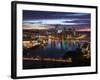 Downtown View from West End Overlook, Pittsburgh, Pennsylvania-Walter Bibikow-Framed Photographic Print