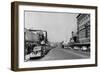 Downtown View of Chehalis, Washington Photograph - Chehalis, WA-Lantern Press-Framed Art Print