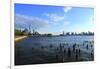 Downtown View with the Freedom Tower from the Hudson River Greenway-Stefano Amantini-Framed Photographic Print