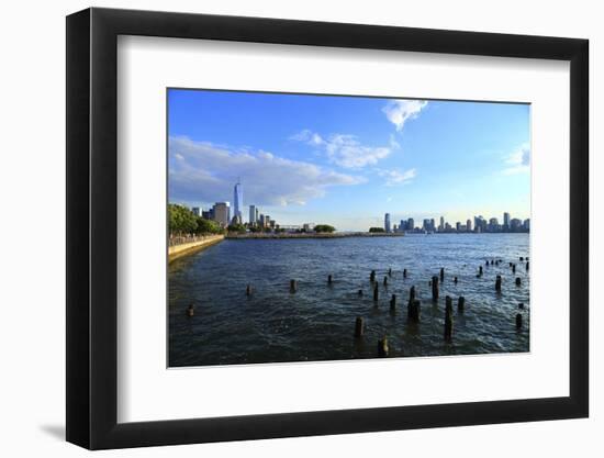 Downtown View with the Freedom Tower from the Hudson River Greenway-Stefano Amantini-Framed Photographic Print