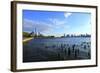 Downtown View with the Freedom Tower from the Hudson River Greenway-Stefano Amantini-Framed Photographic Print