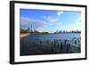 Downtown View with the Freedom Tower from the Hudson River Greenway-Stefano Amantini-Framed Photographic Print