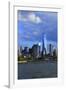 Downtown View with the Freedom Tower from the Hudson River Greenway-Stefano Amantini-Framed Photographic Print