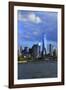 Downtown View with the Freedom Tower from the Hudson River Greenway-Stefano Amantini-Framed Photographic Print