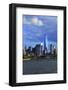 Downtown View with the Freedom Tower from the Hudson River Greenway-Stefano Amantini-Framed Photographic Print