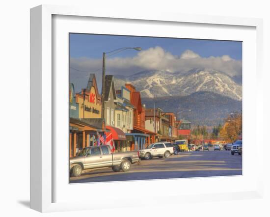 Downtown Whitefish, Montana, USA-Chuck Haney-Framed Photographic Print