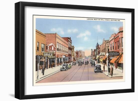 Downtown, Whiting, Indiana-null-Framed Art Print