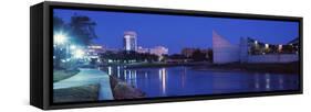 Downtown Wichita Viewed from the Bank of Arkansas River, Wichita, Kansas, USA 2012-null-Framed Stretched Canvas