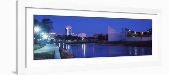 Downtown Wichita Viewed from the Bank of Arkansas River, Wichita, Kansas, USA 2012-null-Framed Photographic Print