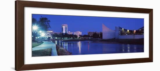 Downtown Wichita Viewed from the Bank of Arkansas River, Wichita, Kansas, USA 2012-null-Framed Photographic Print